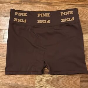 PINK Victoria's Secret Brown Bike Shorts with Stretchy Waistband XXL